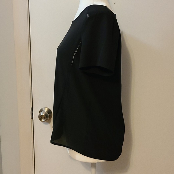 Paper Crane black sheer shirt with cut outs - Picture 7 of 9